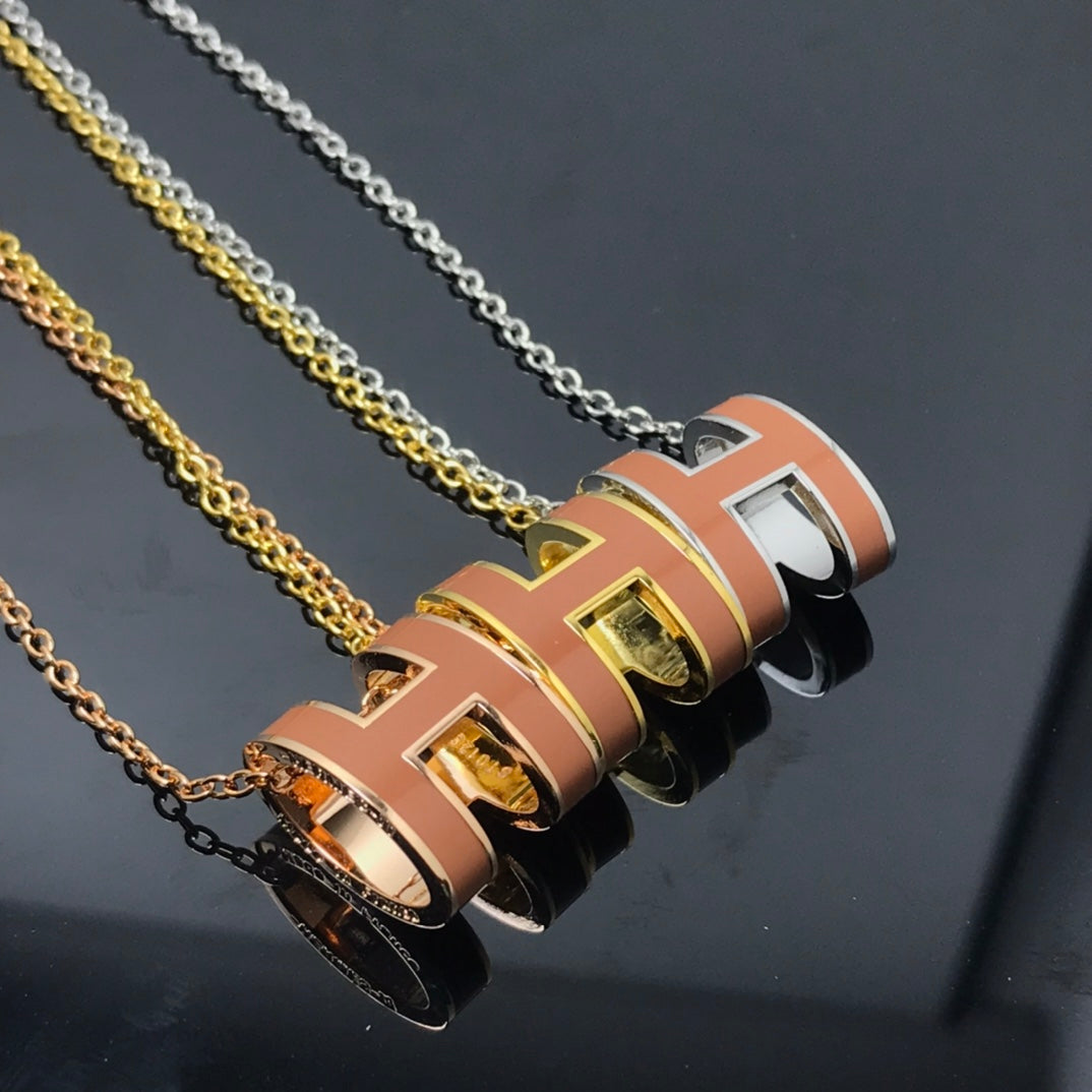 [⭐Maelin]H NECKLACE BROWN