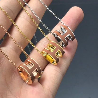 [⭐Maelin]H NECKLACE BROWN