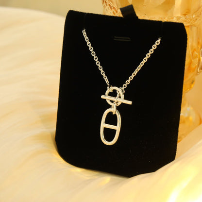 [⭐Maelin]HM CHAINE D'ANCRE PENDANT NECKLACE STERLING SILVER