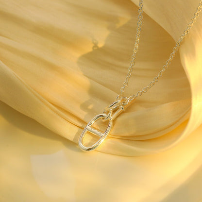 [⭐Maelin]HM CHAINE D'ANCRE PENDANT NECKLACE STERLING SILVER