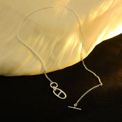 [⭐Maelin]HM CHAINE D'ANCRE PENDANT NECKLACE STERLING SILVER