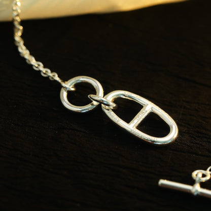 [⭐Maelin]HM CHAINE D'ANCRE PENDANT NECKLACE STERLING SILVER