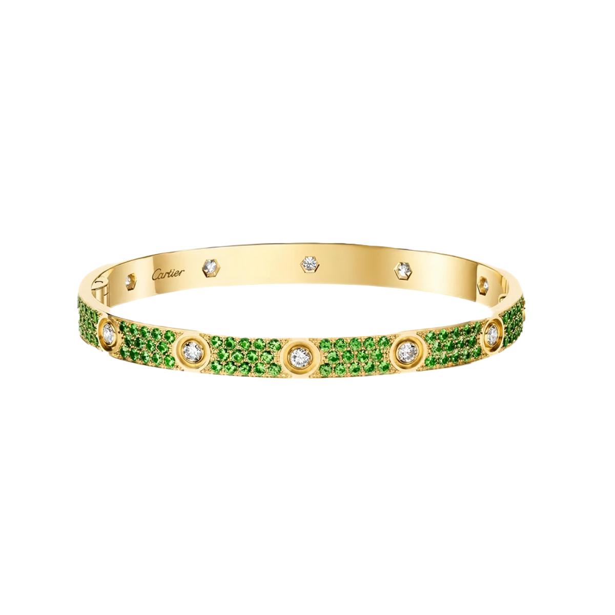 [⭐Maelin]2026 PAVE GEMSTONE LOVE BRACELET 6.1MM 10 DIAMONDS