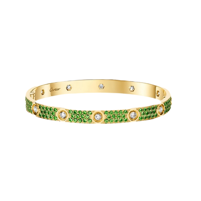 [⭐Maelin]2026 PAVE GEMSTONE LOVE BRACELET 6.1MM 10 DIAMONDS