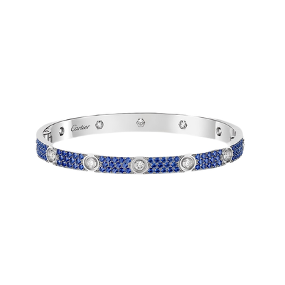 [⭐Maelin]2026 PAVE GEMSTONE LOVE BRACELET 6.1MM 10 DIAMONDS