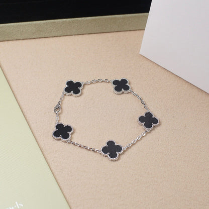 [⭐Maelin] CLOVER 5 MOTIF ONYXS BRACELET COLLECTION