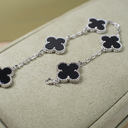 [⭐Maelin] CLOVER 5 MOTIF ONYXS BRACELET COLLECTION
