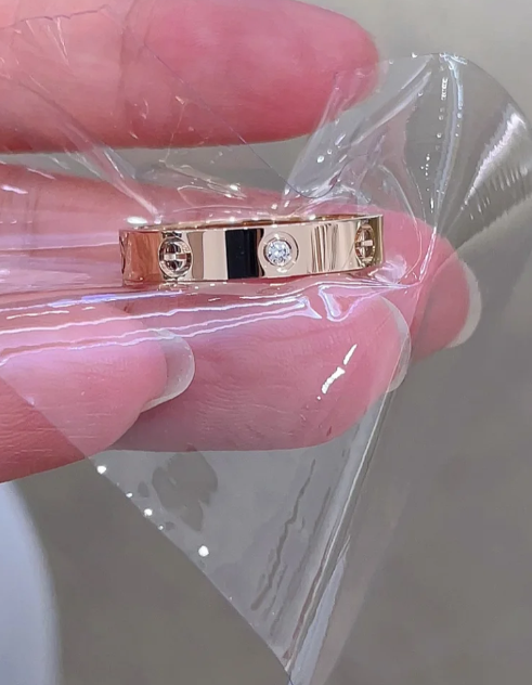 [⭐Maelin]LOVE RING 4MM 1 DIAMOND