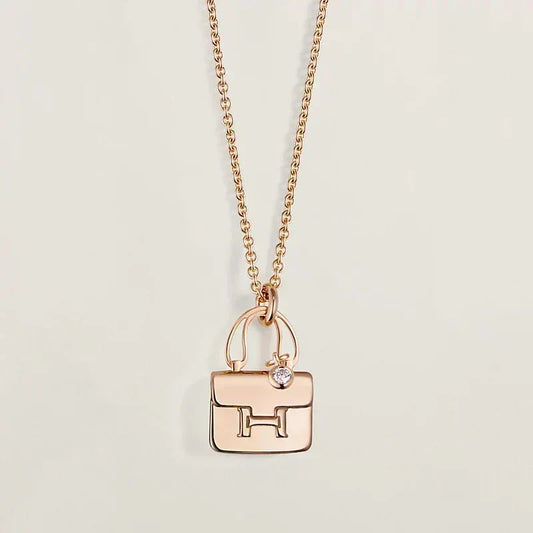 [⭐Maelin]AMULETTE PEDANT ROSE GOLD NECKLACE