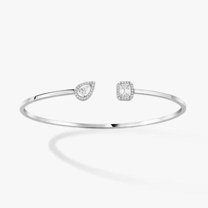 [⭐Maelin]JONC FLEX MY TWIN TOI & MOI SILVER DIAMOND BRACELET