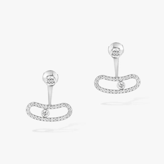 [⭐Maelin]MOVE UNO SILVER DIAMOND EARRINGS