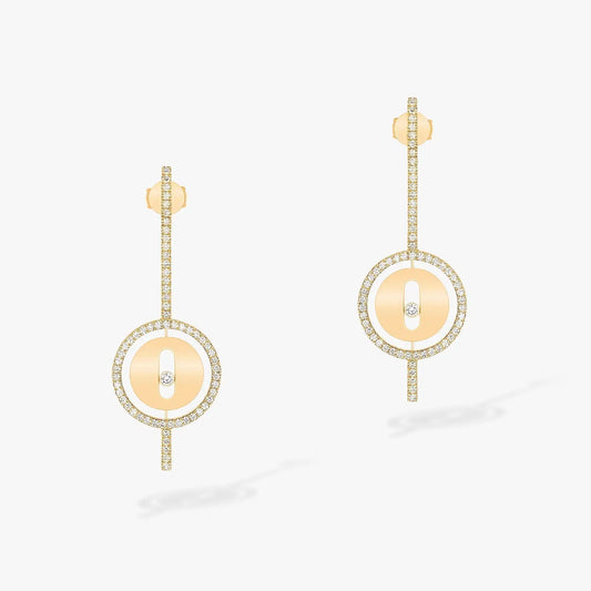 [⭐Maelin]Demo MOVE ARROW PINK GOLD DIAMOND EARRINGS
