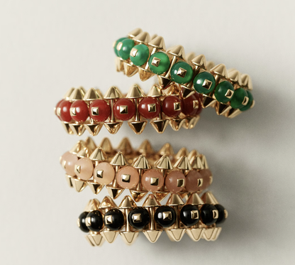 [⭐Maelin]CLASH ELEGANT ROSE GOLD RING FEATURING NATURAL AGATE