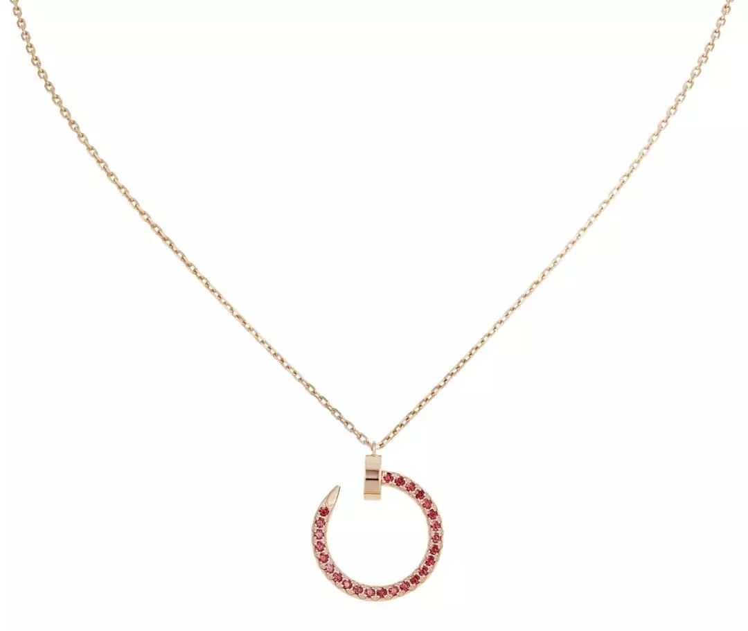 [⭐Maelin]JUSTE NECKLACE GOLD RED DIAMONDS