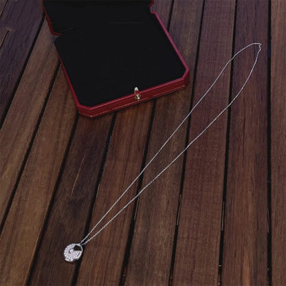 [⭐Maelin]AMULETTE SILVER FULL DIAMOND NECKLACE