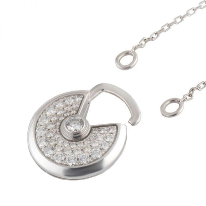 [⭐Maelin]AMULETTE SILVER FULL DIAMOND NECKLACE