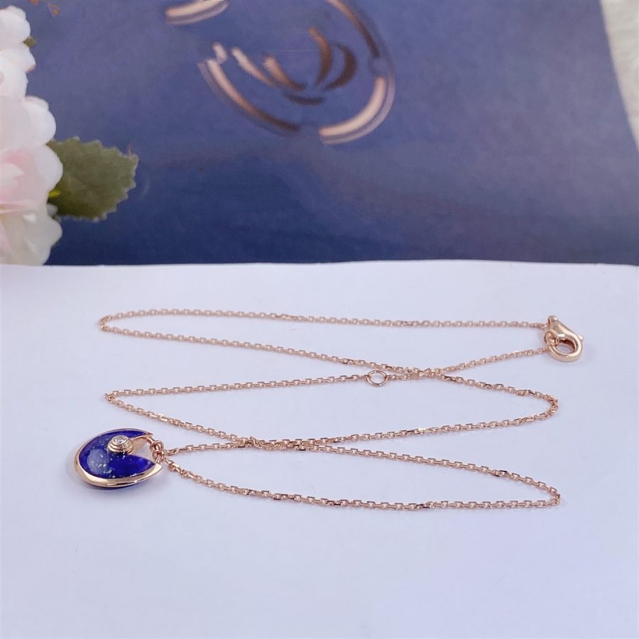 [⭐Maelin]AMULETTE ROSE GOLD AGATE NECKLACE