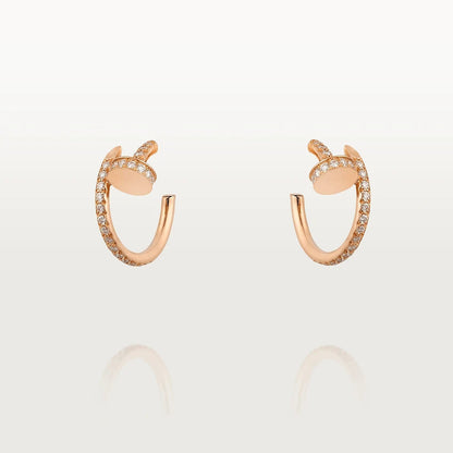 [⭐Maelin]JUSTE EARRINGS 12.75MM PINK GOLD DIAMOND