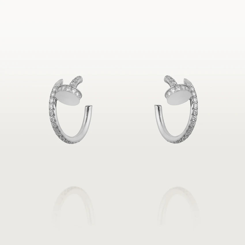 [⭐Maelin]JUSTE EARRINGS 12.75MM SILVER DIAMOND