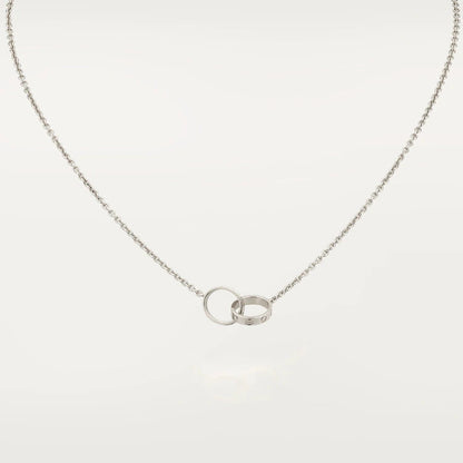 [⭐Maelin]LOVE NECKLACE PINK GOLD AND SILVER