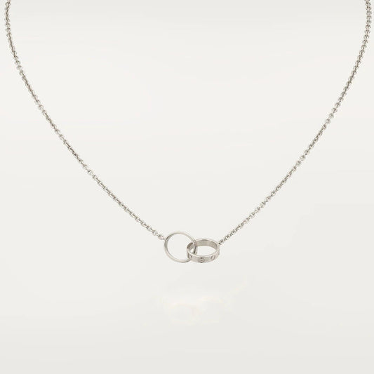 [⭐Maelin]LOVE NECKLACE PINK GOLD AND SILVER