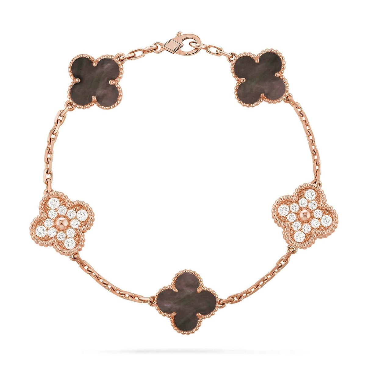 [⭐Maelin] CLOVER 5 MOTIF GRAY MOP BRACELET COLLECTION