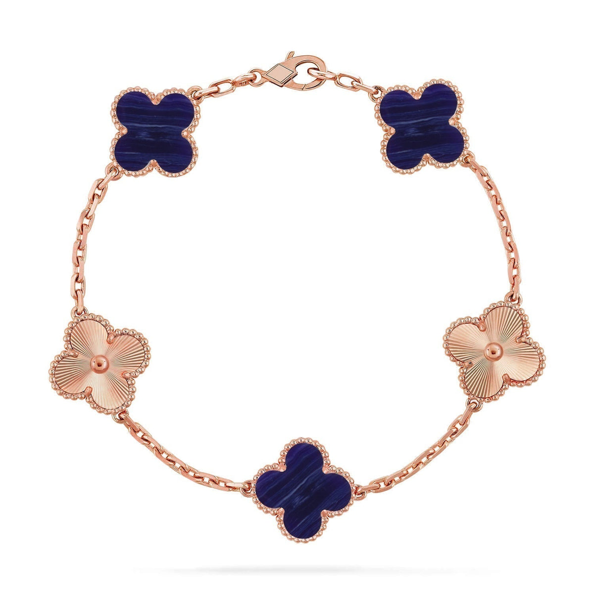 [⭐Maelin]CLOVER 5 MOTIF PURPLE STRIPES BRACELET COLLECTION