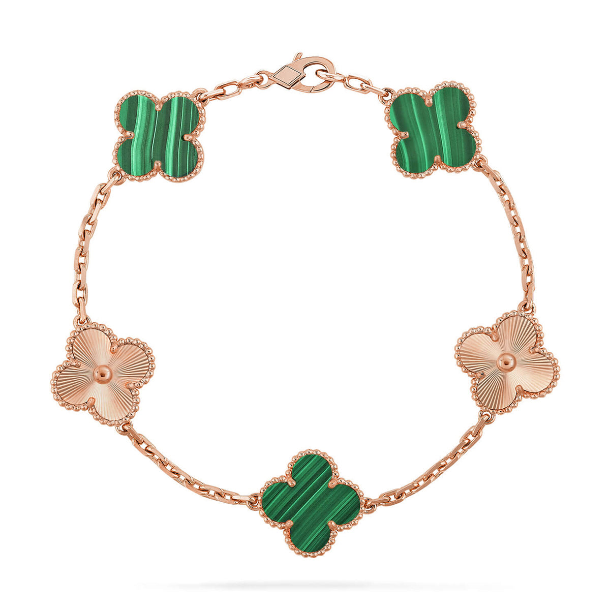 [⭐Maelin] CLOVER 5 MOTIF MALACHITE BRACELET COLLECTION