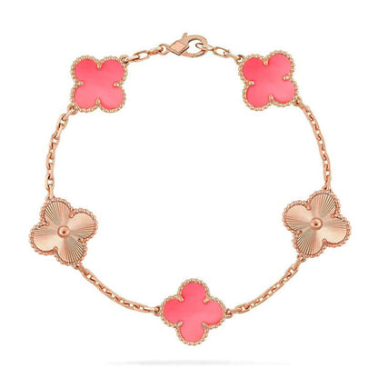 [⭐Maelin] CLOVER 5 MOTIFS  PINK MOP BRACELET COLLECTION