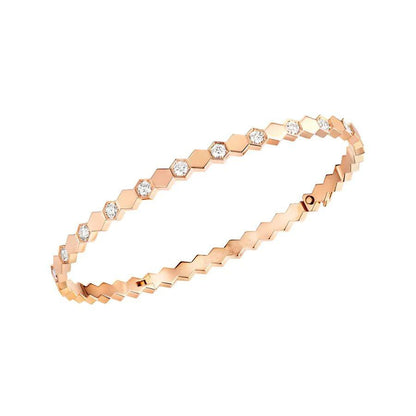 [⭐Maelin]BEE LOVE PINK GOLD DIAMOND BRACELET