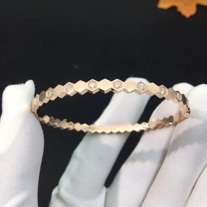 [⭐Maelin]BEE LOVE PINK GOLD DIAMOND BRACELET