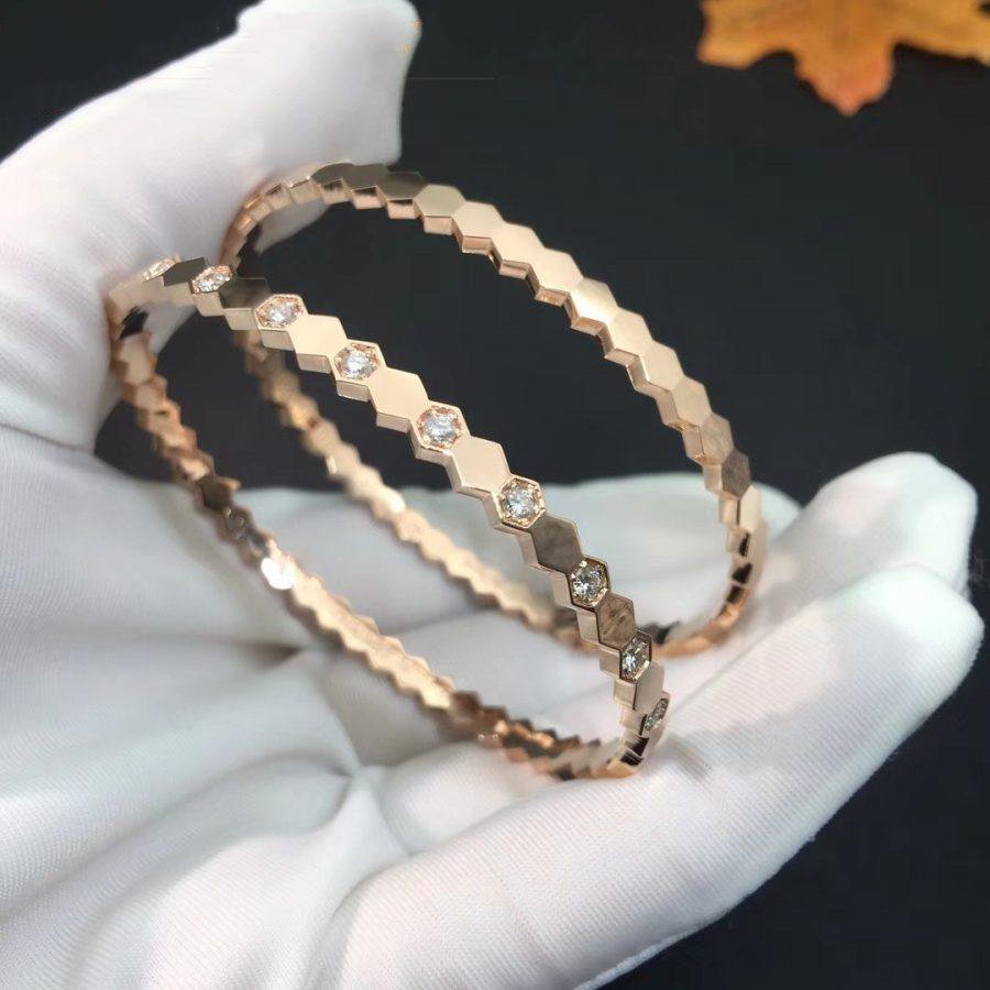 [⭐Maelin]BEE LOVE PINK GOLD DIAMOND BRACELET