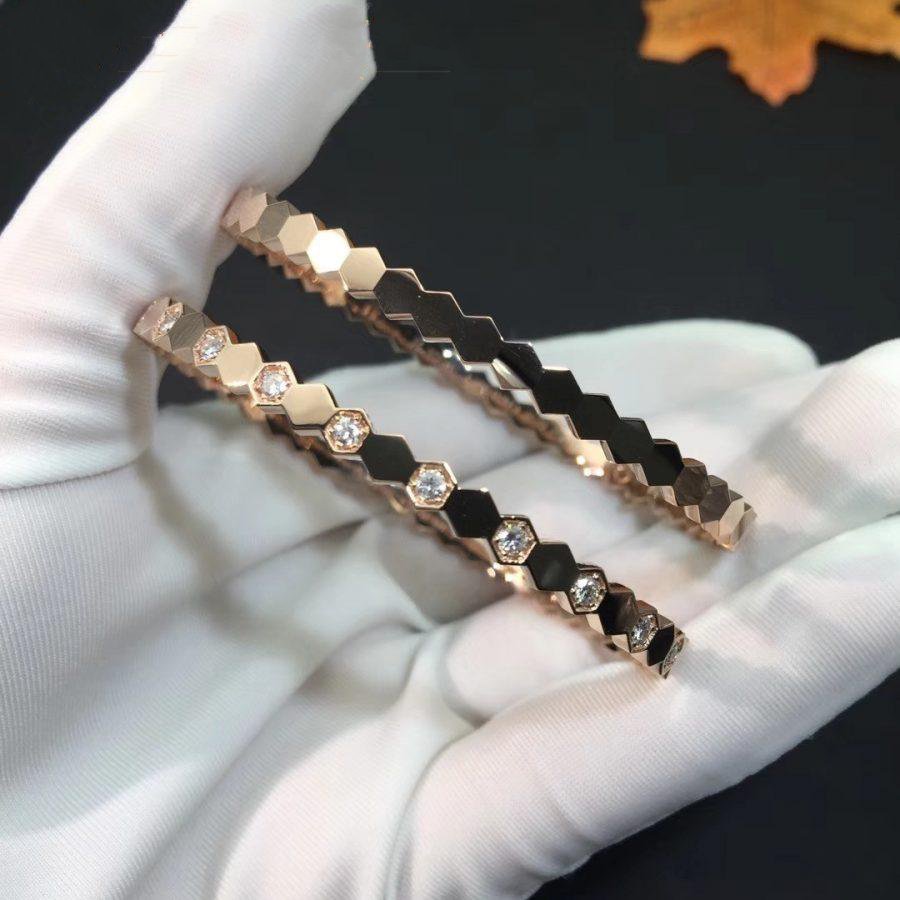 [⭐Maelin]BEE LOVE PINK GOLD DIAMOND BRACELET