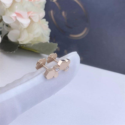 [⭐Maelin]BEE LOVE PINK GOLD DIAMOND EARRINGS