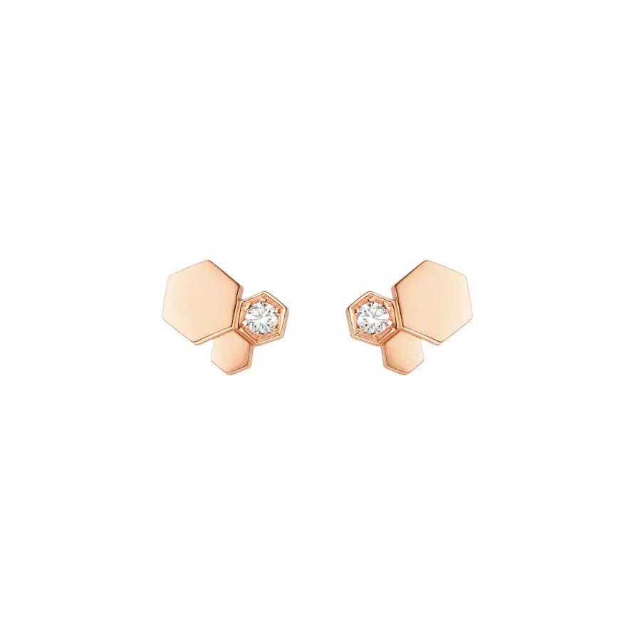 [⭐Maelin]BEE LOVE PINK GOLD DIAMOND EARRINGS