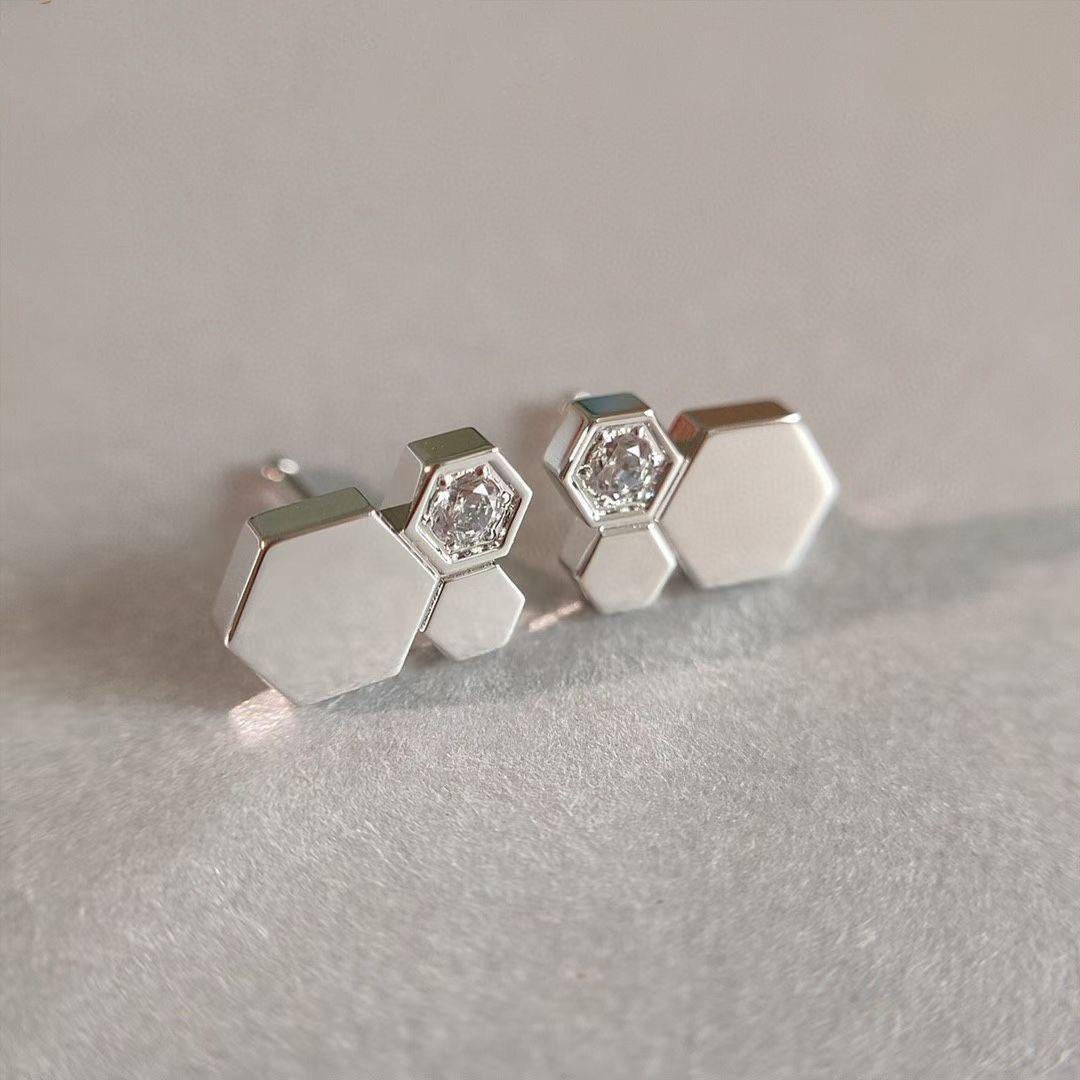 [⭐Maelin]BEE LOVE SILVER DIAMOND EARRINGS