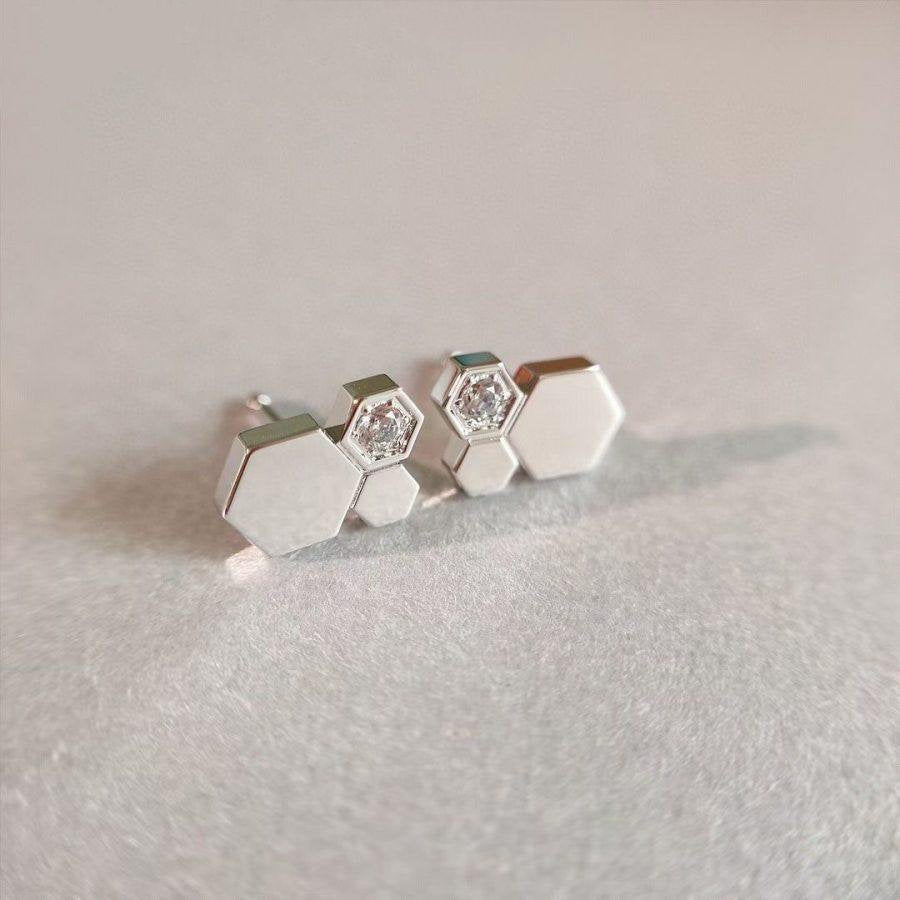[⭐Maelin]BEE LOVE SILVER DIAMOND EARRINGS
