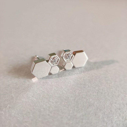 [⭐Maelin]BEE LOVE SILVER DIAMOND EARRINGS