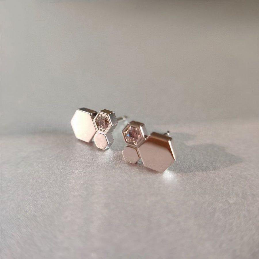 [⭐Maelin]BEE LOVE SILVER DIAMOND EARRINGS