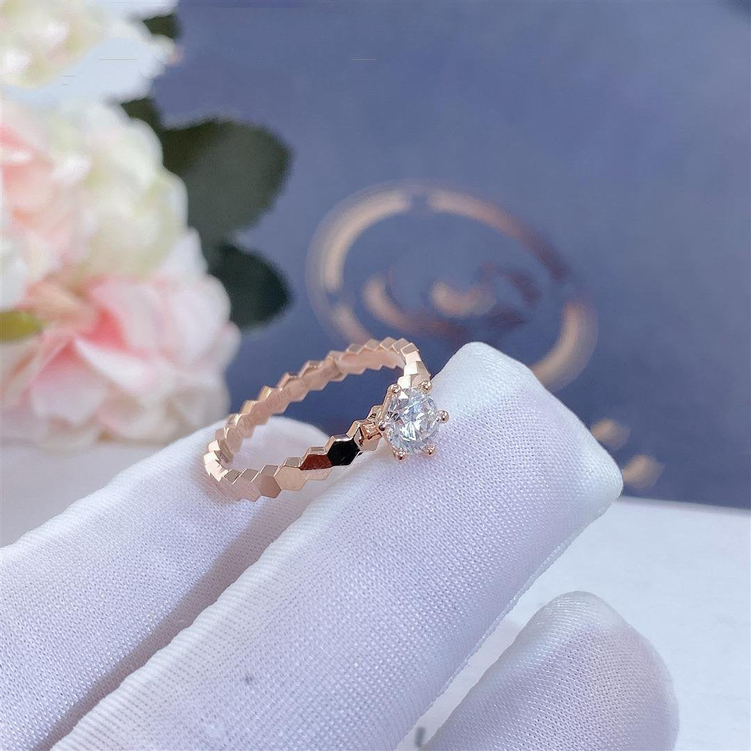 [⭐Maelin]BEE LOVE RING PINK GOLD 1 DIAMOND