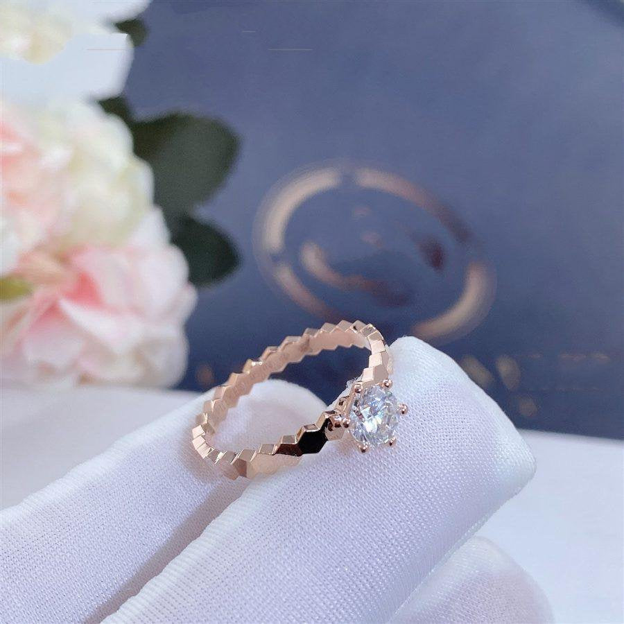 [⭐Maelin]BEE LOVE RING PINK GOLD 1 DIAMOND