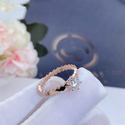 [⭐Maelin]BEE LOVE RING PINK GOLD 1 DIAMOND