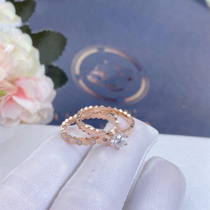 [⭐Maelin]BEE LOVE RING PINK GOLD DIAMOND
