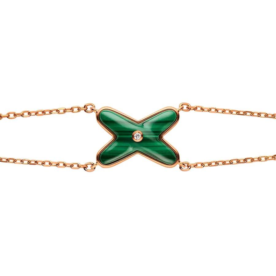 [⭐Maelin]JEUX BRACELET MALACHITE PINK GOLD 1 DIAMOND