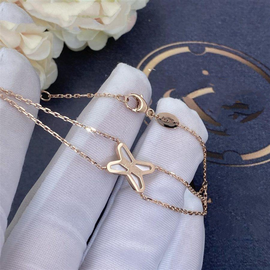 [⭐Maelin]JEUX BRACELET WHITE MOP PINK GOLD 1 DIAMOND