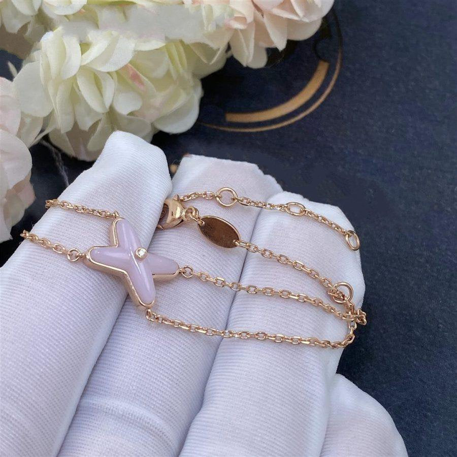 [⭐Maelin]JEUX BRACELET PINK MOP PINK GOLD 1 DIAMOND
