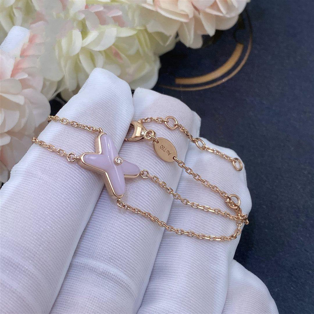 [⭐Maelin]JEUX BRACELET PINK MOP PINK GOLD 1 DIAMOND