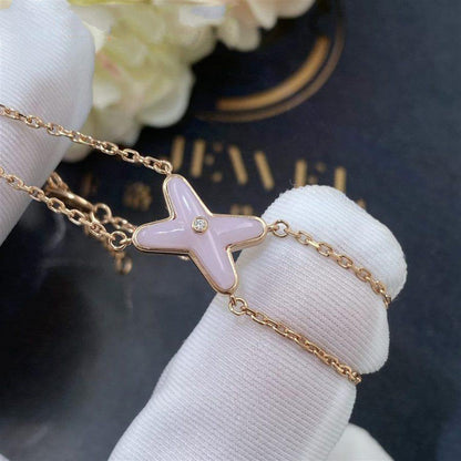 [⭐Maelin]JEUX BRACELET PINK MOP PINK GOLD 1 DIAMOND