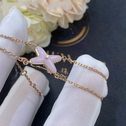 [⭐Maelin]JEUX BRACELET PINK MOP PINK GOLD 1 DIAMOND