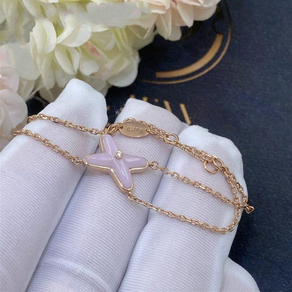 [⭐Maelin]JEUX BRACELET PINK MOP PINK GOLD 1 DIAMOND